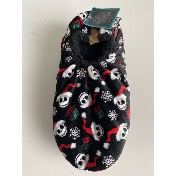 Disney Jack Skellington Slipper Socks Nightmare Before Christmas Men’s Sz 10-12 - Picture 1 of 12